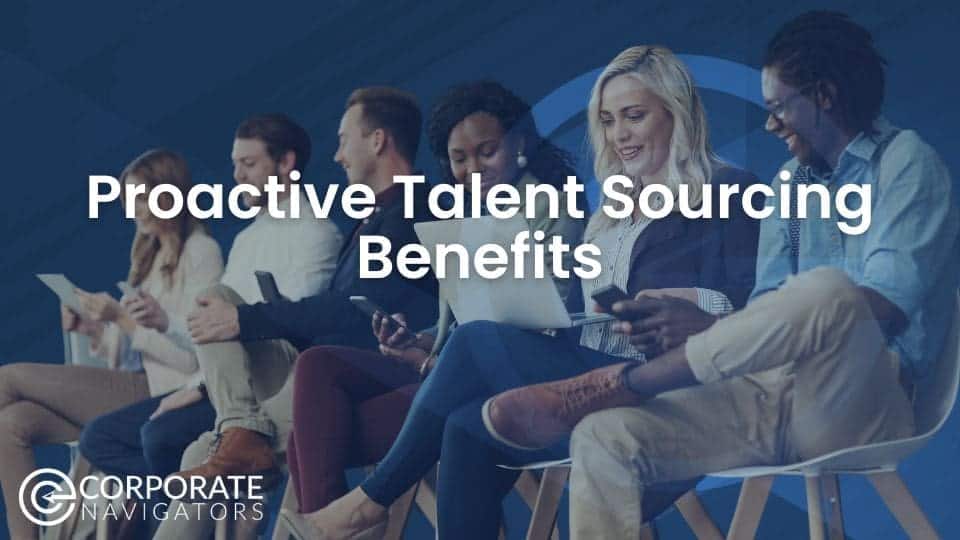 proactive talent sourcing benefits row of job candidates sitting in chairs