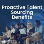 proactive talent sourcing benefits rows of candidates waiting for interview