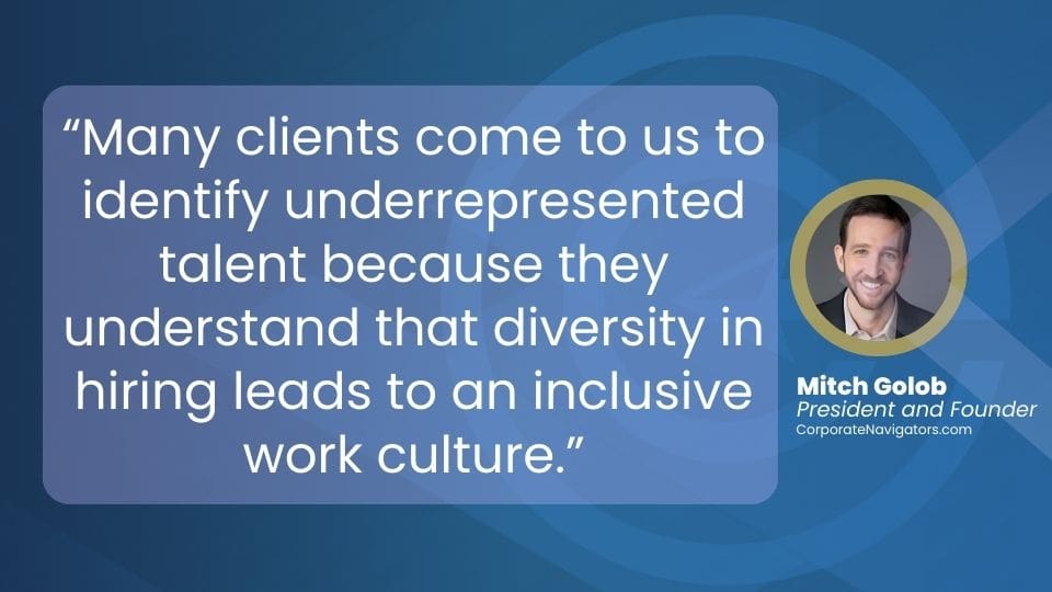 mitch golob president of corporate navigators quote on diversity equity and inclusion