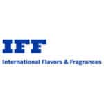 a close-up of a logo International flavors and fragrances