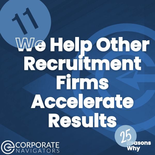 blue and white background we help other recruitment firms accelerate results