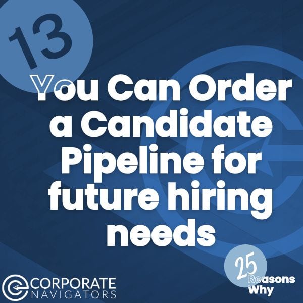 blue and white background you can order a candidate pipeline for future hiring needs