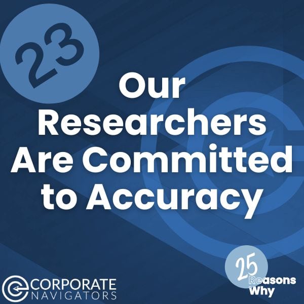 23 our researchers are committed to accuracy