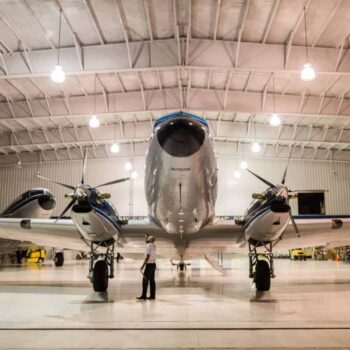 Aerospace and defense an airplane in a dock