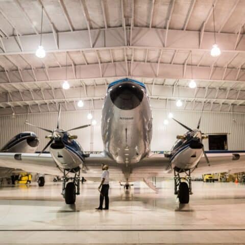 Aerospace and defense an airplane in a dock