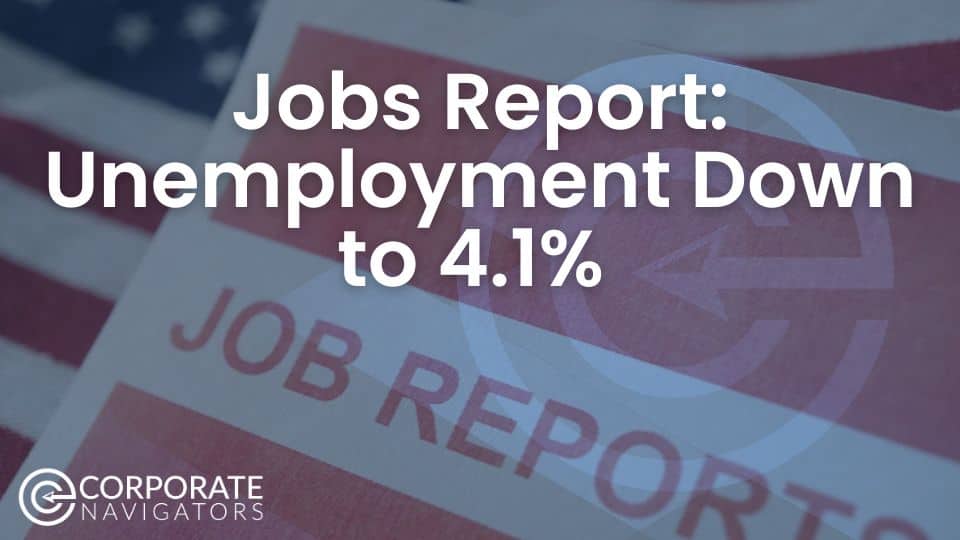 jobs report: unemployment down to 4.1%