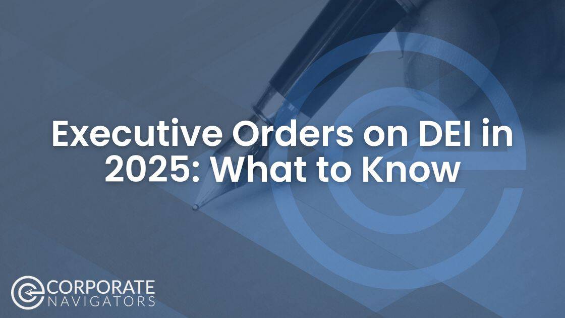 executive orders on DEI in 2025 pen on blue and white background