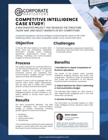 Competitive Intelligence Case Study Marketing pdf